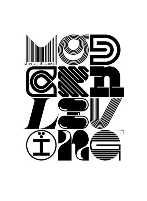 Typography Black White Graphic Modern