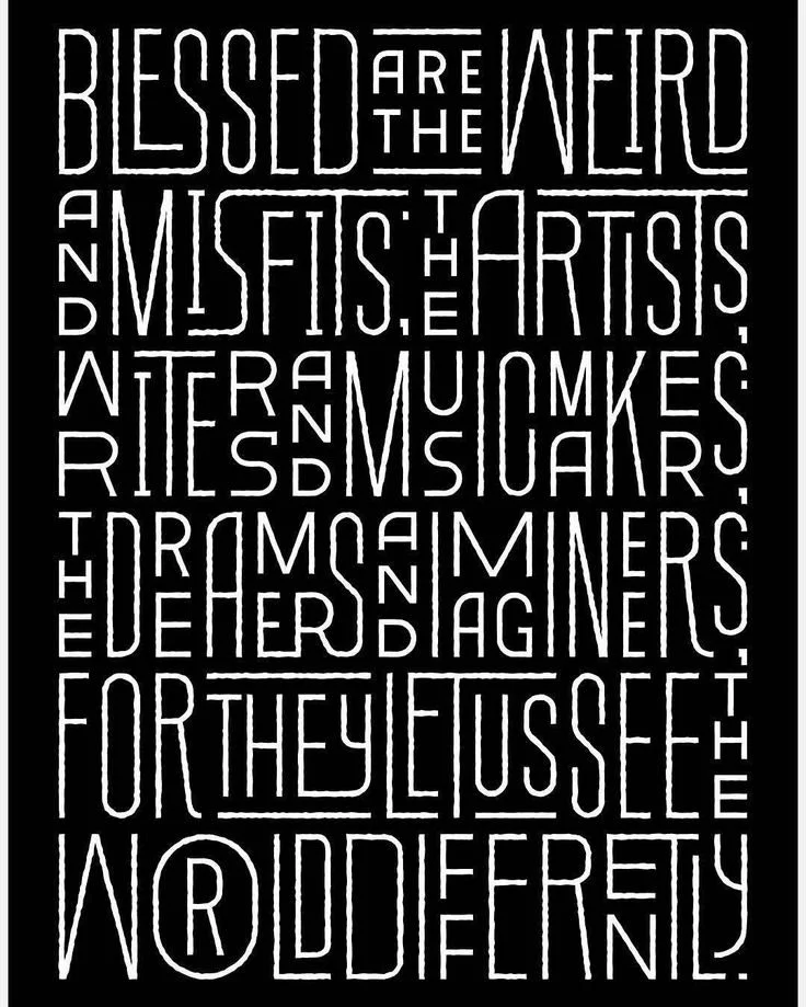 Typography Black White Inspirational Quote Artistic