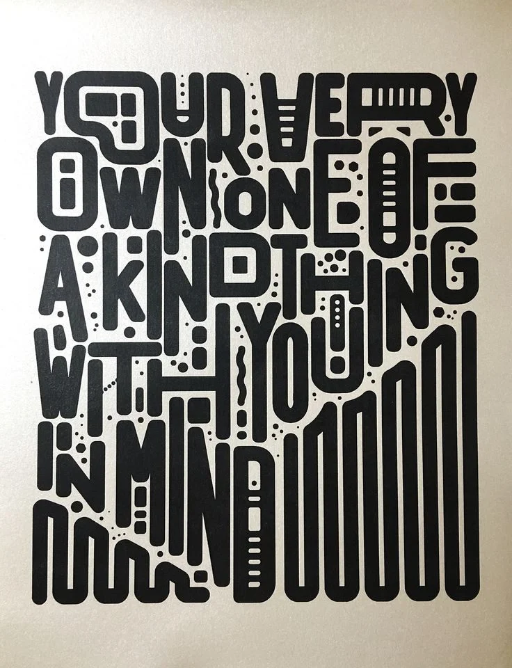 Typography Black White Inspirational Quote Art