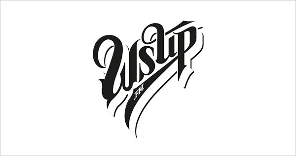 Typography Black White Logo Script