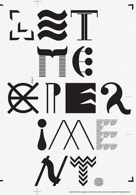 Typography Black White Poster Modern