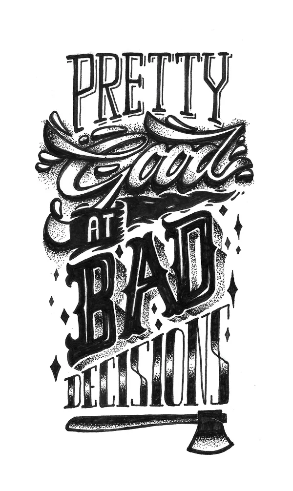 Typography Black White Poster Motivational