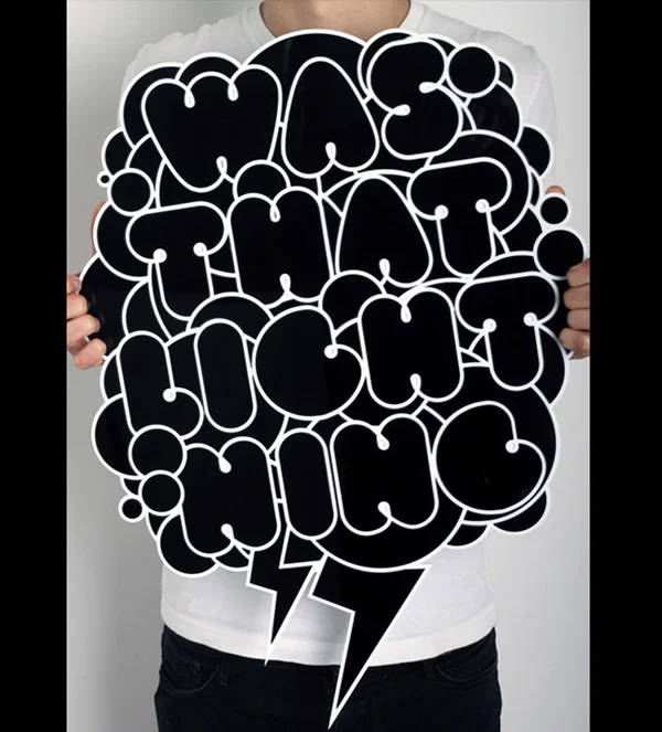 Typography Black White Poster V3