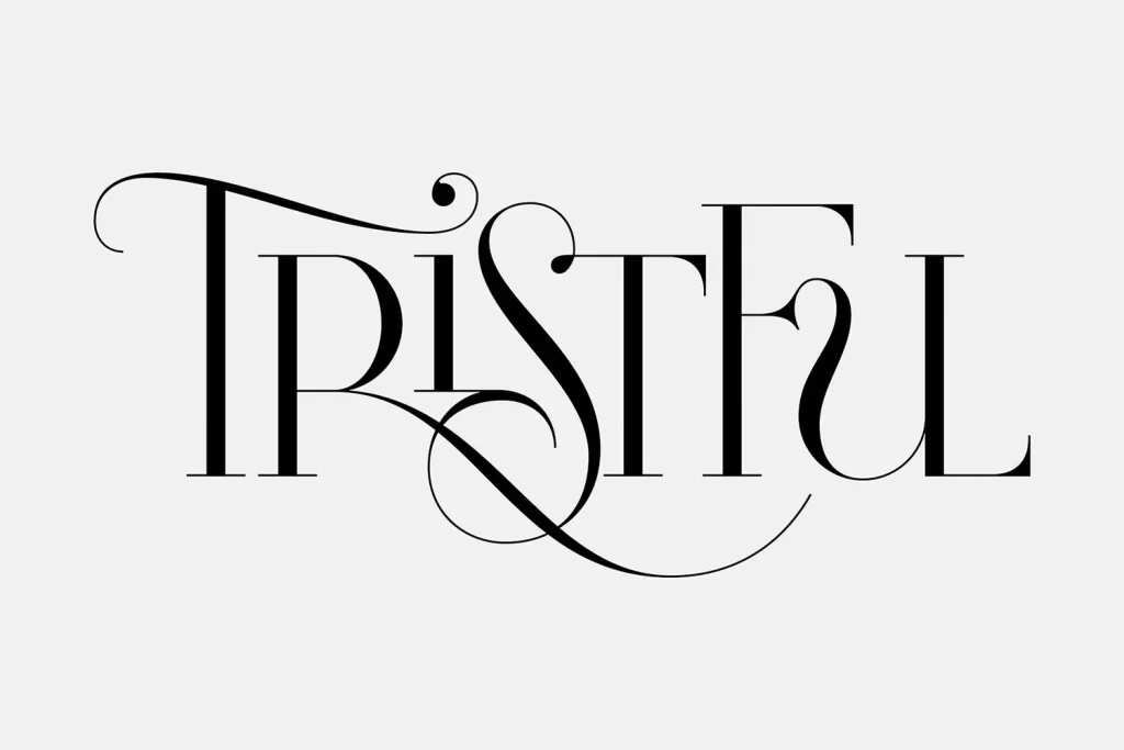 Typography Black White Script