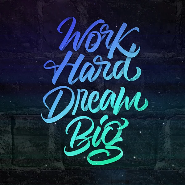 Typography Blue Green Motivational Quote