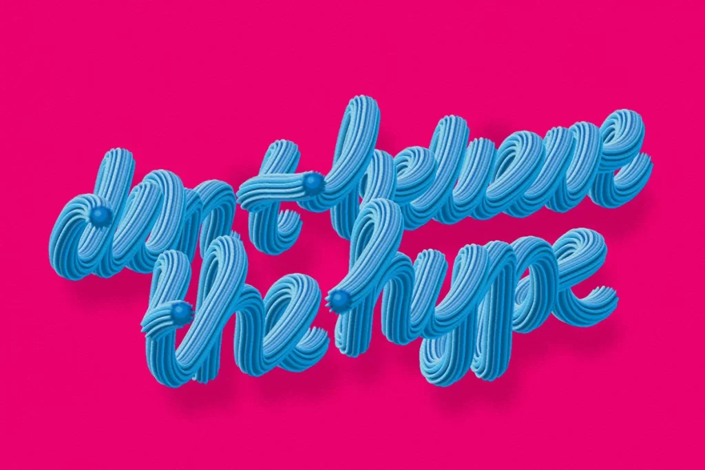 Typography Blue Red Inspirational Quote