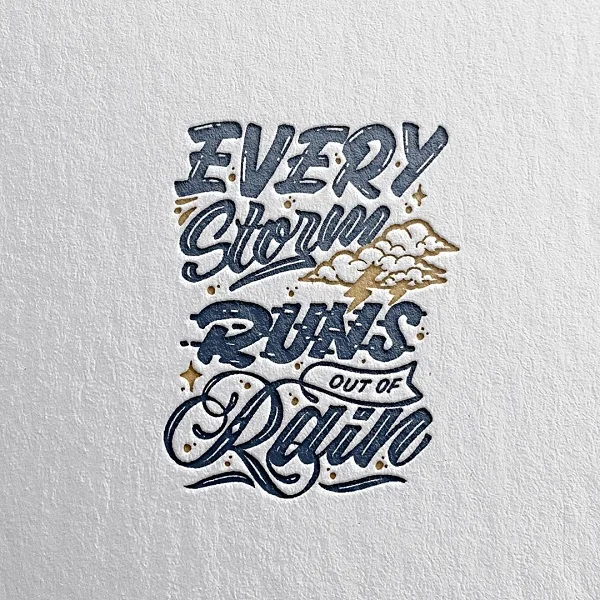 Typography Blue White Motivational Quote V1