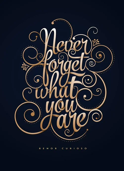 Typography Gold Black Inspirational Quote