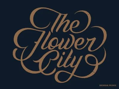 Typography Gold Black Poster Brendan Prince