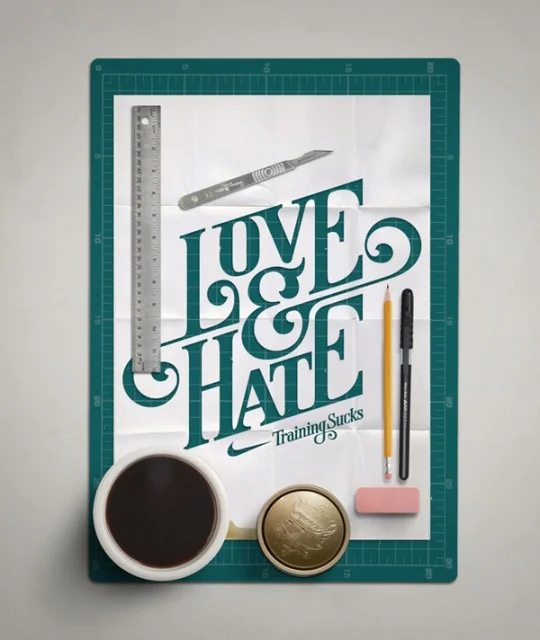 Typography Green White Poster