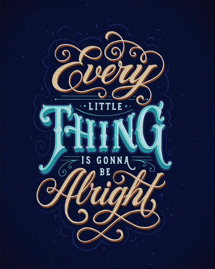 Typography Motivational Quote Blue Gold