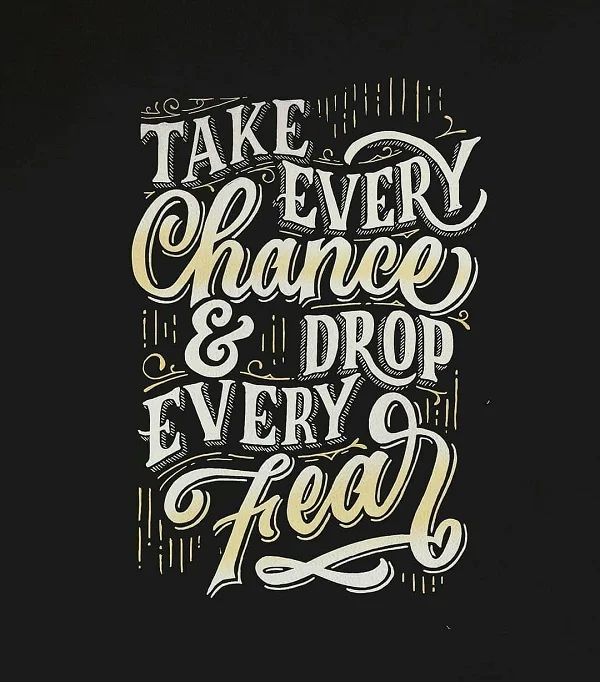 Typography Motivational Quote Black White Inspirational