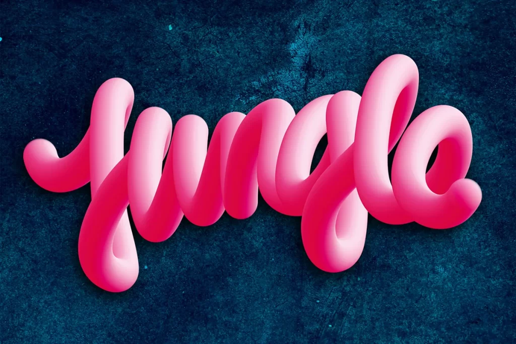 Typography Pink Blue