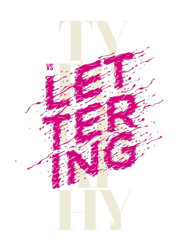 Typography Pink White Poster Lettering