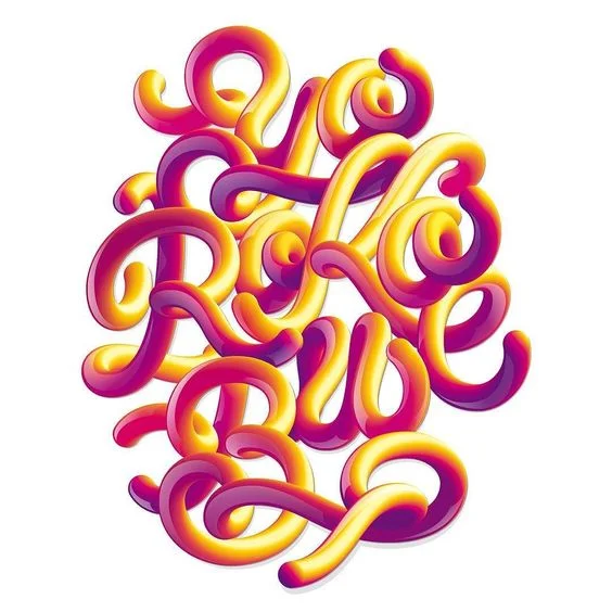 Typography Red Yellow