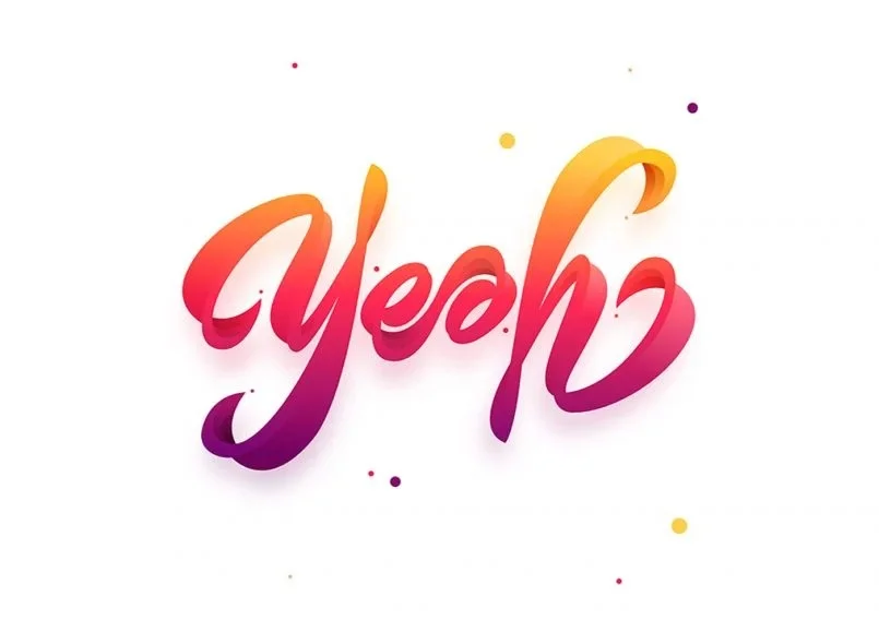 Typography Red Yellow Pink