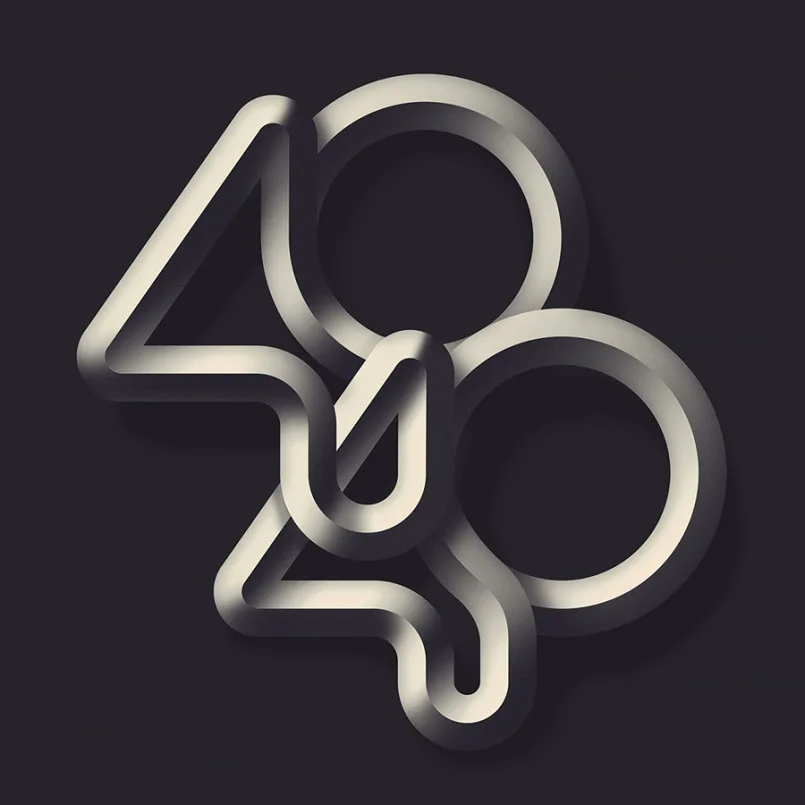 Typography Silver Black