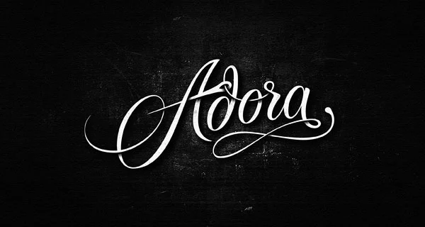 Typography White Black Calligraphy