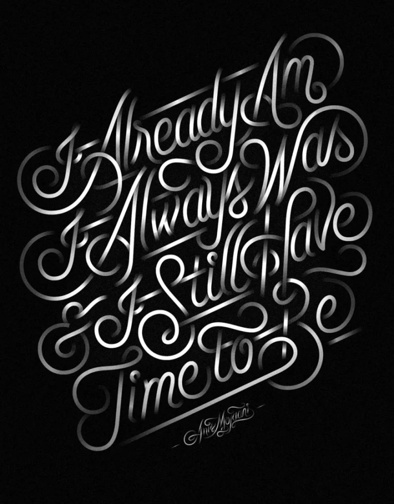 Typography White Black Inspirational Quote Artistic