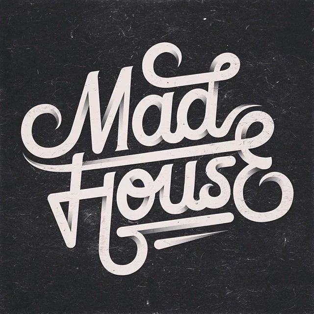Typography White Black Logo Modern