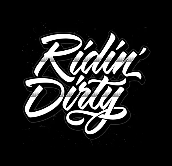 Typography White Black Shirt