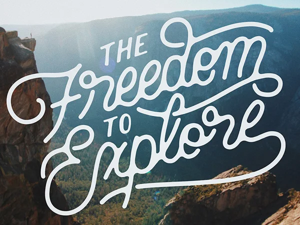 Typography White Blue Outdoor Adventure