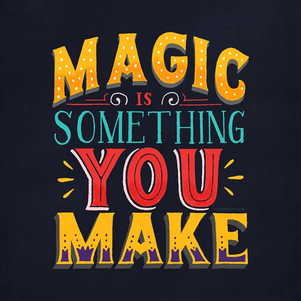 Typography Yellow Red Blue Black Motivational