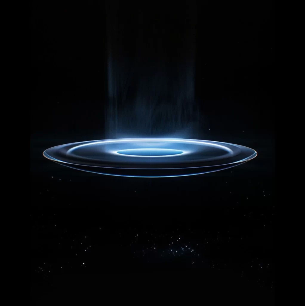 UFO Space Blue Light Rings Cosmic