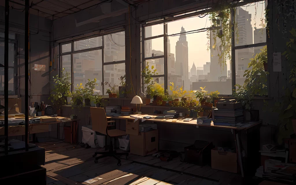 Urban Office Space Natural Light Greenery