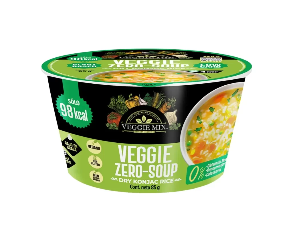 Veggie Zero Soup Green Black White