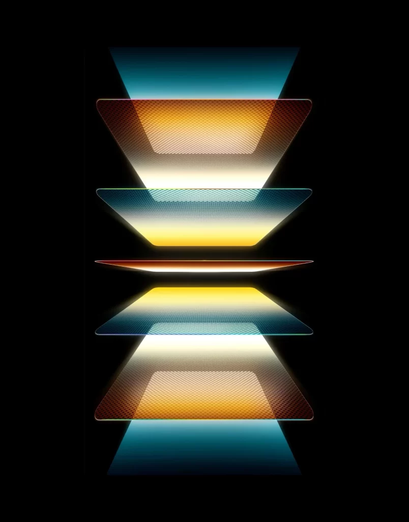 Vertical Neon Gradient Layers