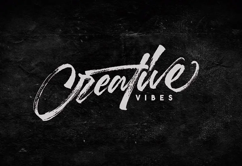 Vibes White Black Typography