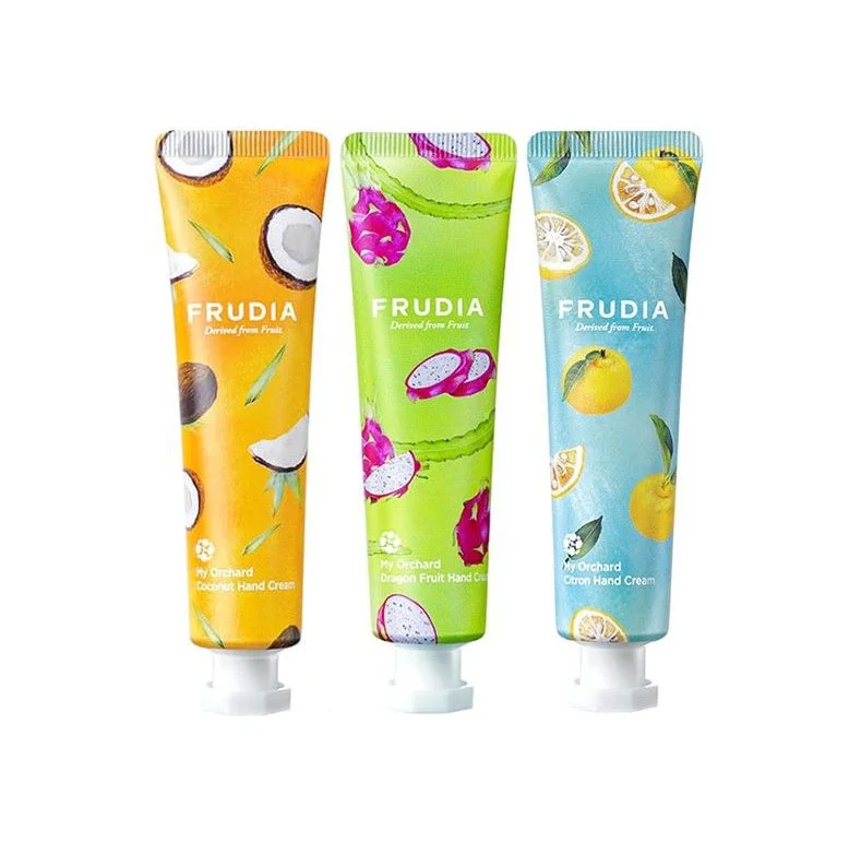 Vibrant Hand Cream Tube Fruit Illustration