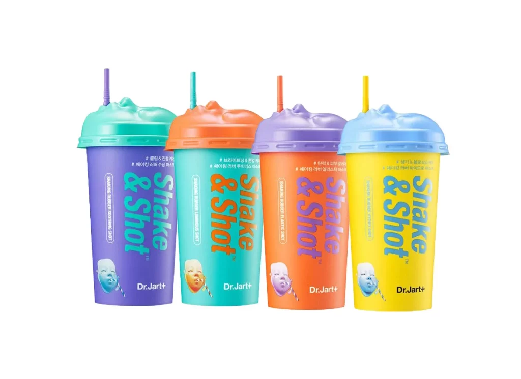 Vibrant Skincare Cup Plastic Multicolored Modern Cosmetics