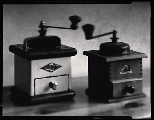 Vintage Coffee Grinders High Contrast Textured Dramatic