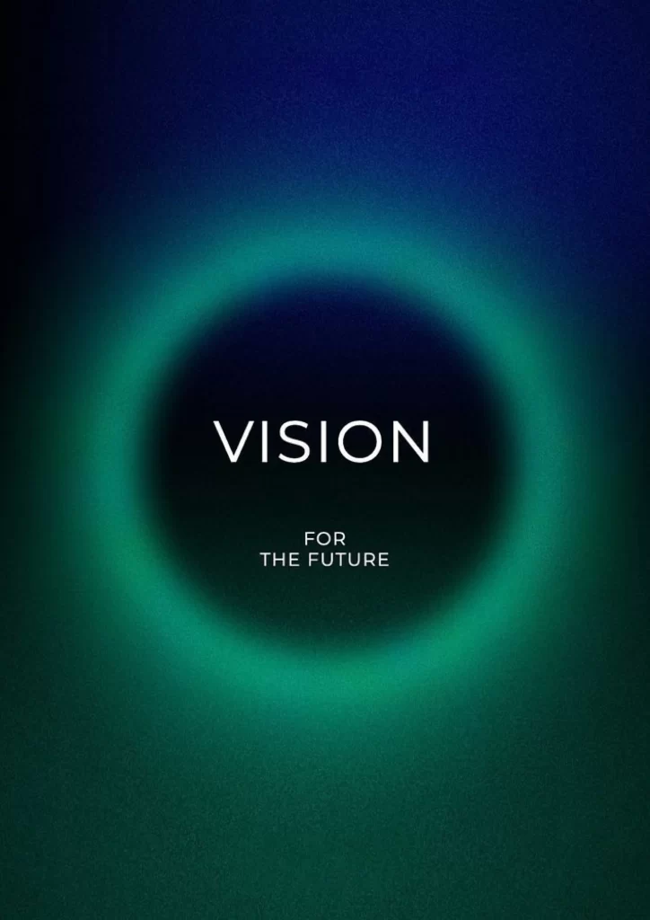 Vision Future Circle Glow Blue Green