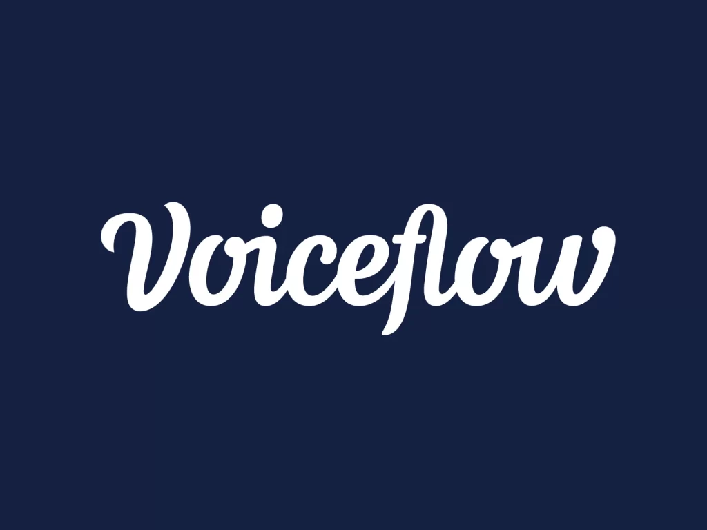 Voiceflow White Blue Logo