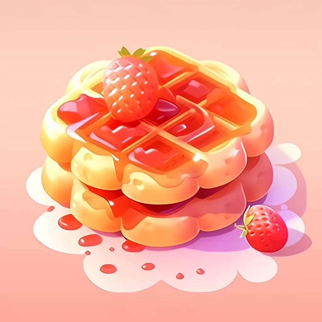 waffle 3D icon game cartoon cute lovely