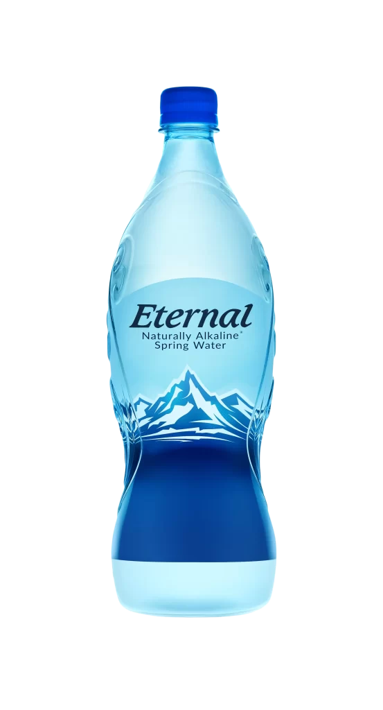 Water Bottle Blue White Spring Water
