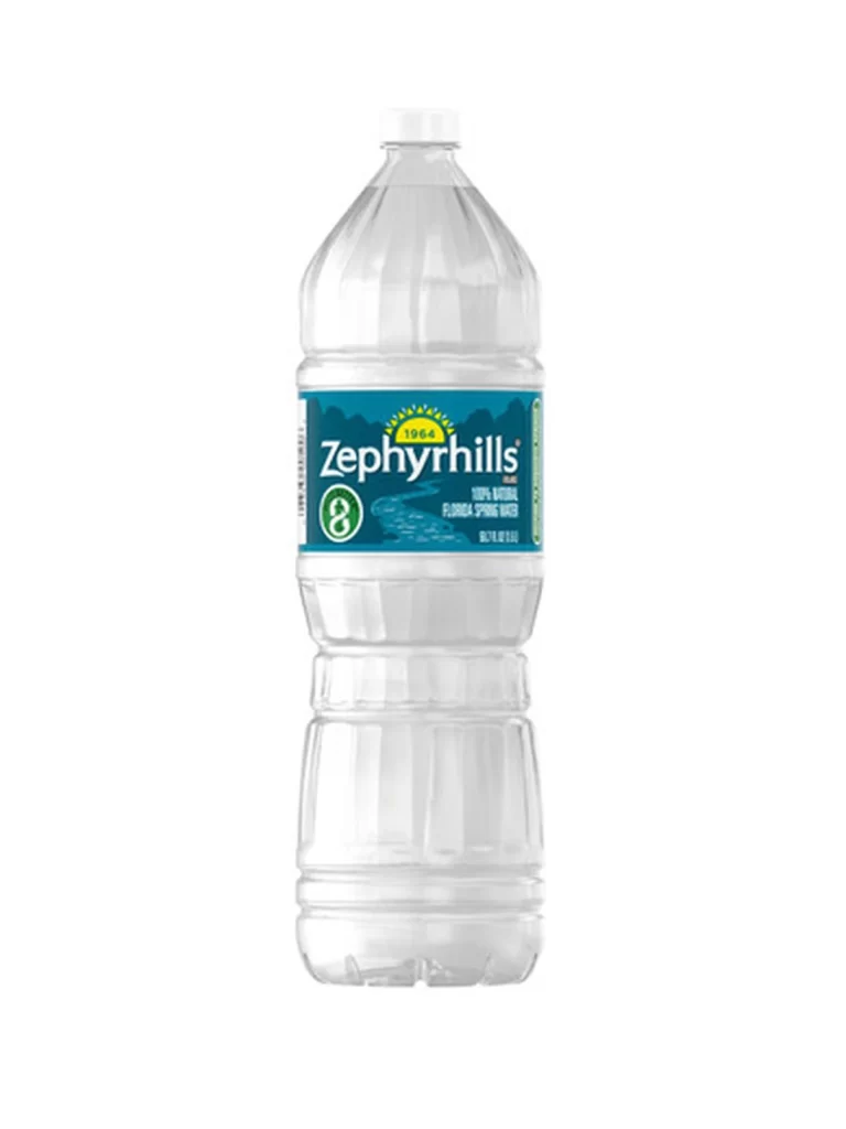 Water Bottle Clear Blue White Packaging