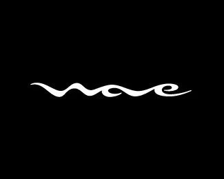Wave White Black Logo