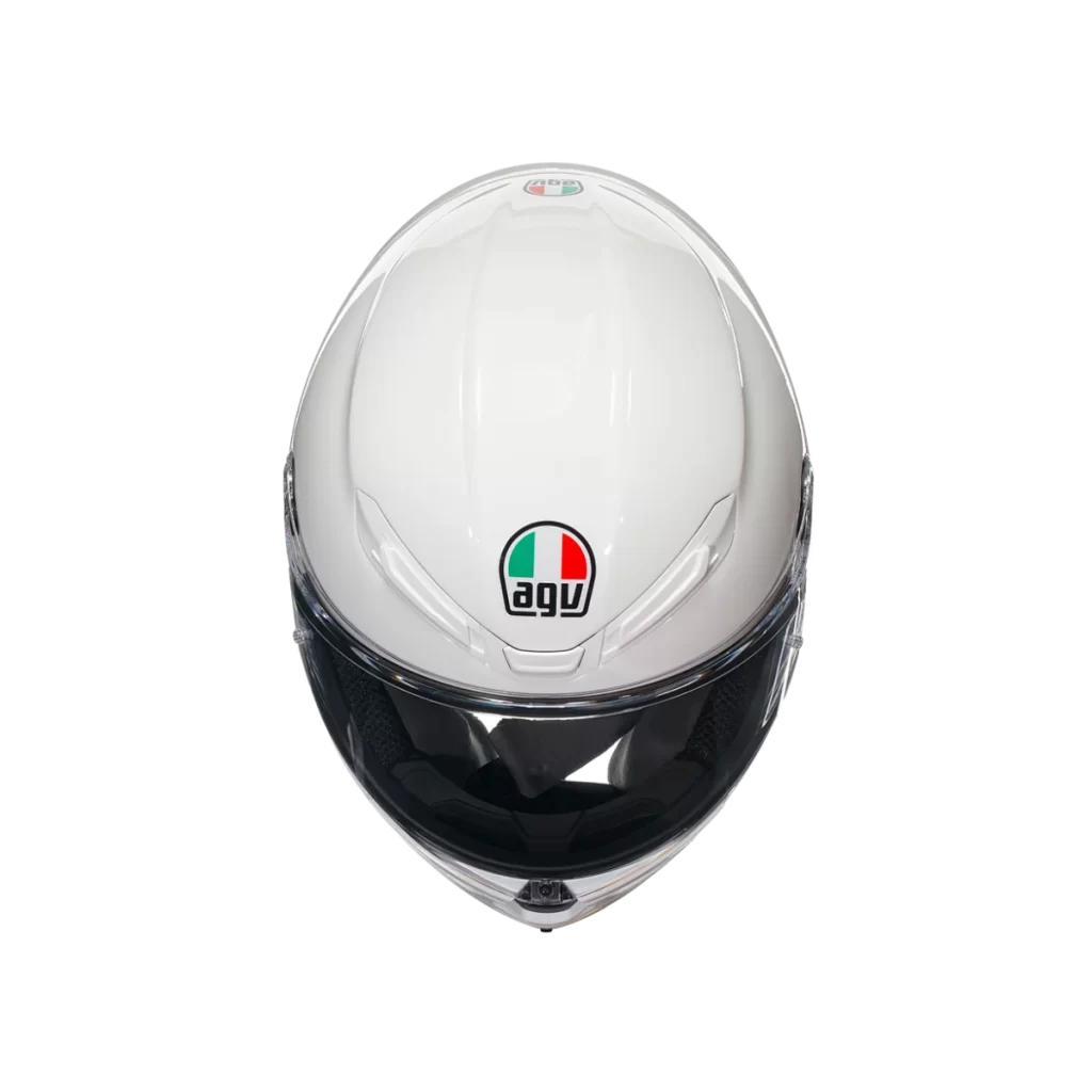 White Glossy Helmet Side Profile