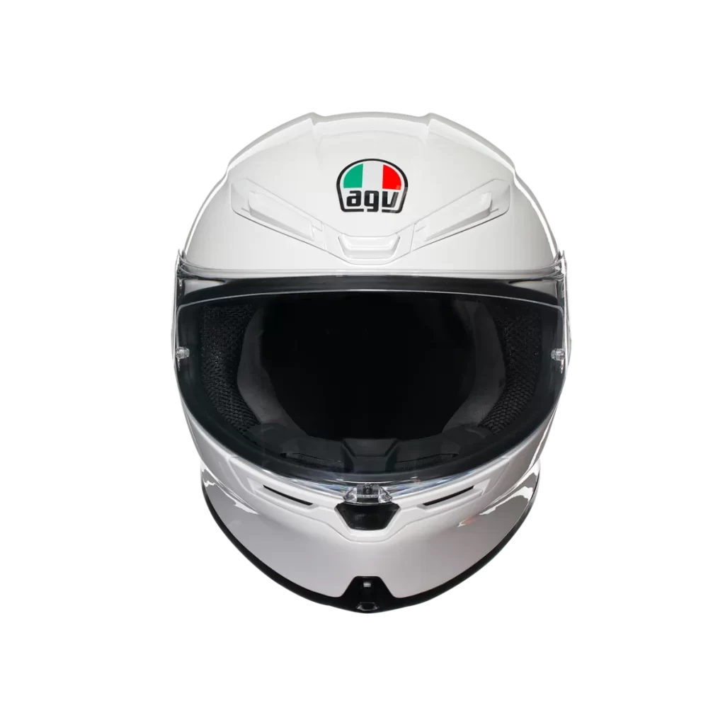 White AGV Helmet Italian Racing Style