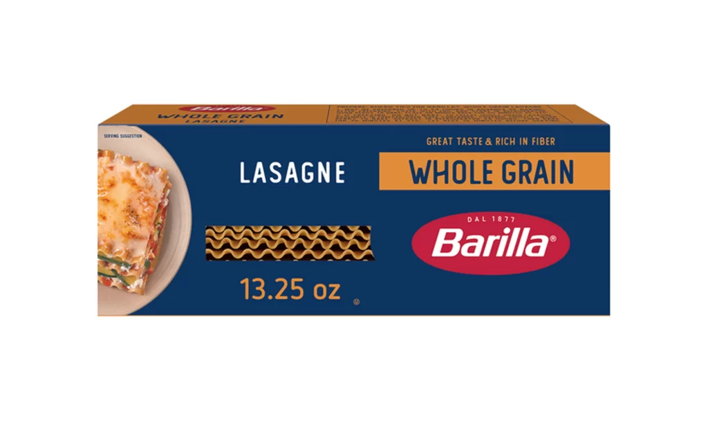 Whole Grain Lasagne Blue Yellow Red