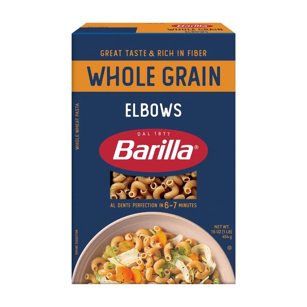Whole Grain Pasta Blue Orange Yellow