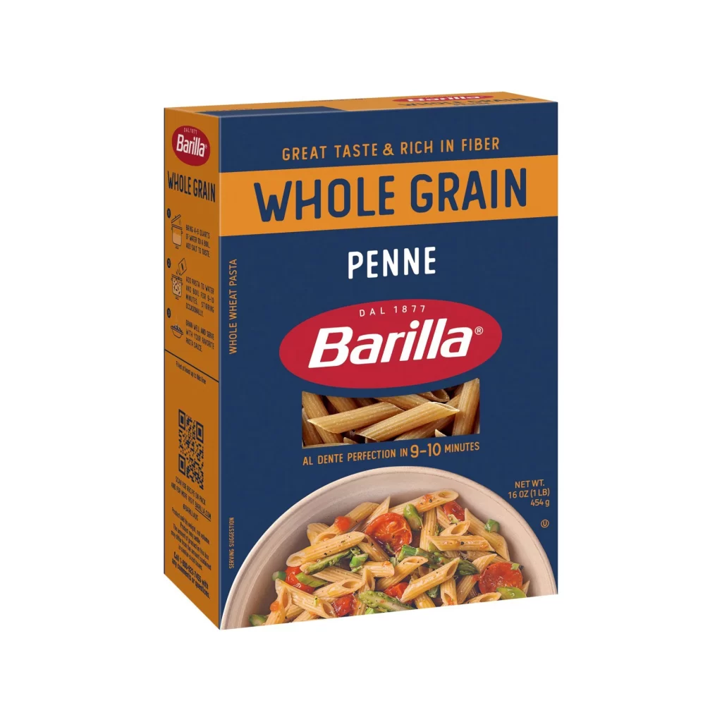 Whole Grain Pasta Blue Yellow Red