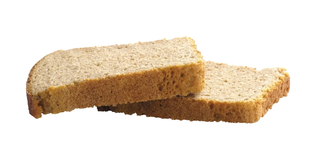 Whole Wheat Bread Dense Crumbly Texture Light Brown Color Sliced