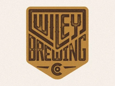 Wiley Brewing Logo Gold Brown Brewery