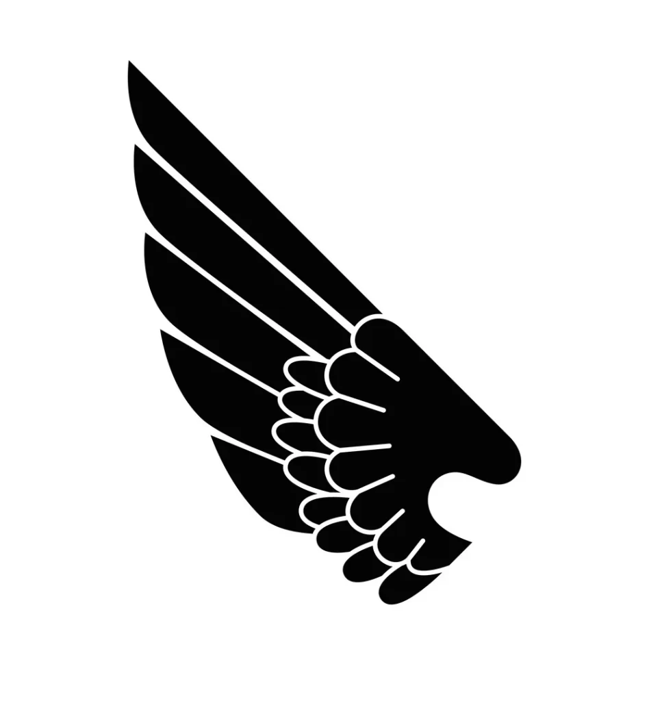 Wing Black White Logo