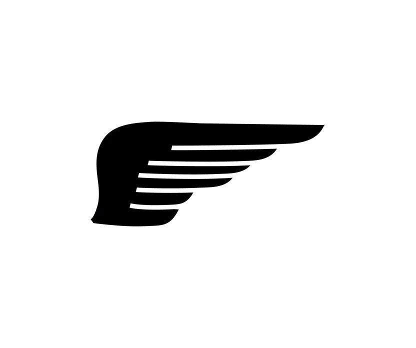 Wing Black White Logo